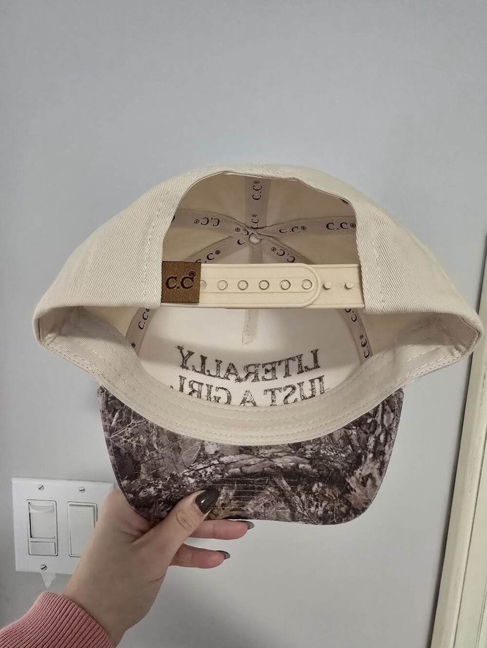Literally Just A Girl Camo Baseball Cap